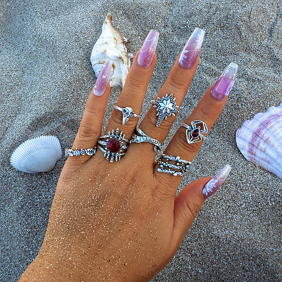 Наборы колец из сплава со стразами на тему Хэллоуина