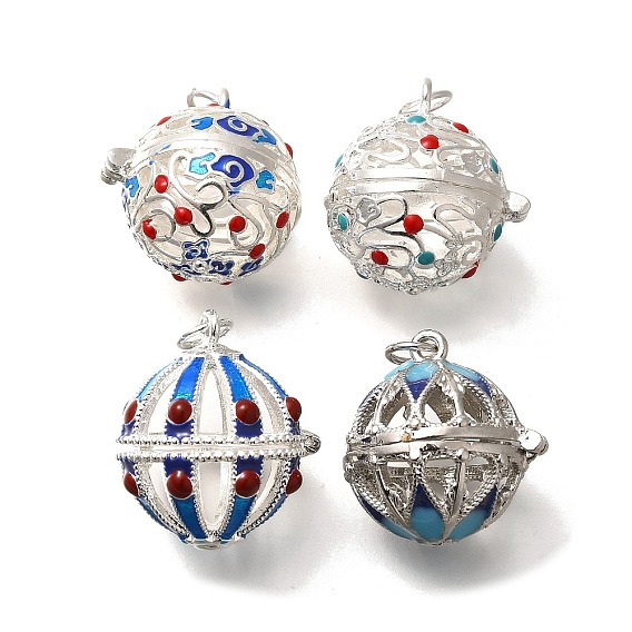 Стойка гальваническое покрытие латунная эмаль бусины клетка подвески, без кадмия и без свинца, долговечный, свиной пятачок