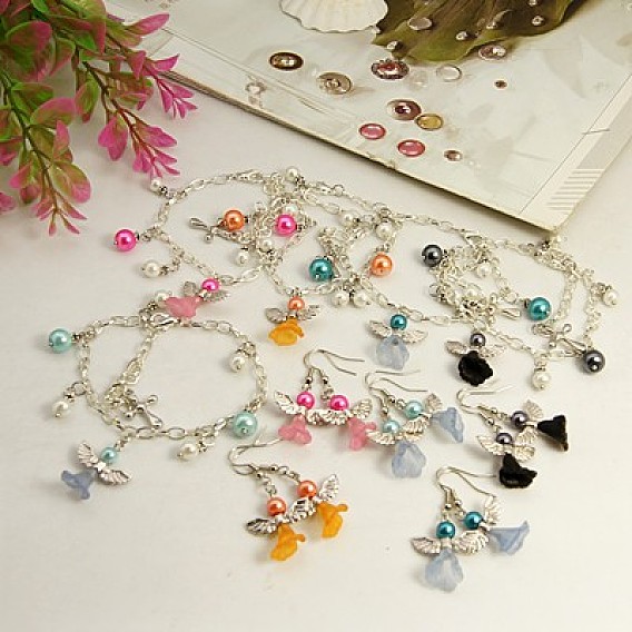 Schönen Hochzeitskleid Engel-Schmuck-Sets: Ohrringe & Armbänder, 270 mm