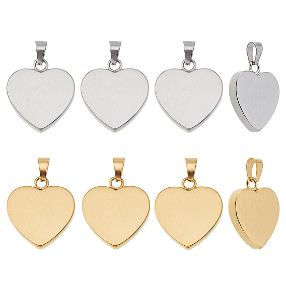 8 шт. 2 идеи подарков на День святого Валентина для него 304 штампованные заготовки для бирок из нержавеющей стали, сердце