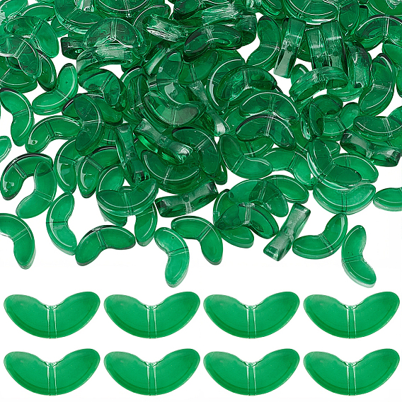 150шт окрашенные прозрачные стеклянные бусины, лист