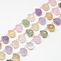 Natural Quartz Beads Strands, Top Drilled Beads, Faceted Teardrop