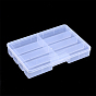 Plastic Bead Storage Containers, 8 Compartments, Rectangle