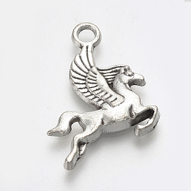 Tibetan Style Alloy Pendants, Horse, Lead Free & Cadmium Free, Pegasus