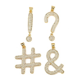 Латунные микро проложить кубического циркония подвески, символ, без кадмия и без свинца, стойки покрытие, долговечный, реальный 18 k позолоченный