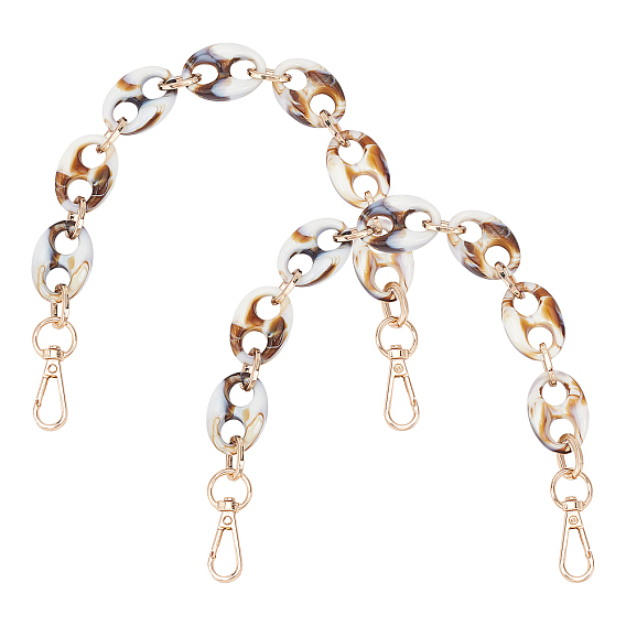 2 нити смоляные ручки для сумок, с железными застежками, аксессуары для замены ремней для сумок