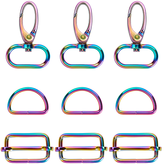 6 пряжки из сплава для сумок, разнообразные