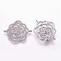 Messing Mikro ebnen Zirkonia Links, Blume