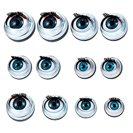 4 пары 4 стили пластиковые кукольные глаза, круглые