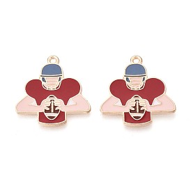 Подвески из эмали и сплава, регби и человеческое обаяние, золотые