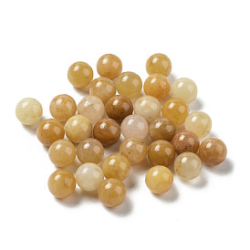 Perles de sphère de citrine naturelle, perle ronde, sans trou