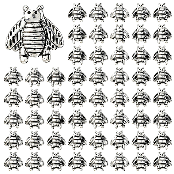 300 бусины из сплава в тибетском стиле, Пчелы