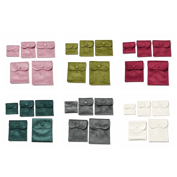 Бархат ювелирных пакеты, подарочные пакеты для ювелирных изделий с кнопкой, для хранения колец, ожерелья, сережек, браслета