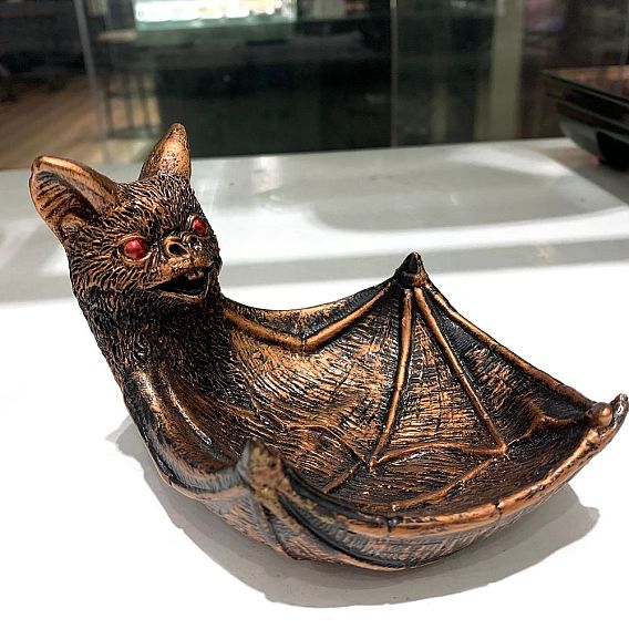 Украшения для пьедестала из скульптуры летучей мыши, держатель хрустального шара, для домашнего офисного стола