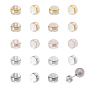 40Pcs 5 Colors Brass Rings Silicone Ear Nuts, Earring Backs