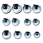 4 пары 4 стили пластиковые кукольные глаза, круглые