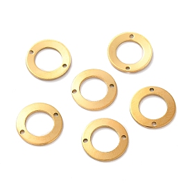 Ion Plating(IP) 304 Stainless Steel Connector Charms, Ring