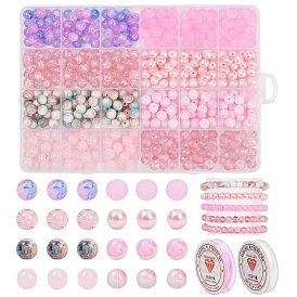 Наборы для изготовления браслетов из круглых стеклянных бусин своими руками