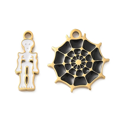 304 подвески из нержавеющей стали, с эмалью, ионное покрытие (ip), реальный 18 k позолоченный, без никеля 