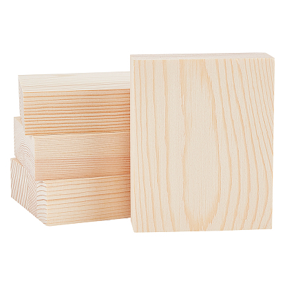 Pine Wooden Children DIY Building Blocks, for Learning and Education Toys, Rectangle