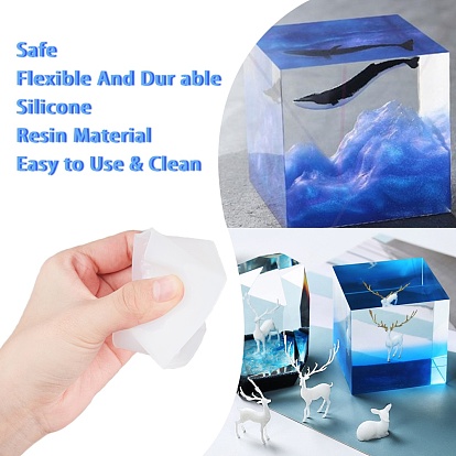 SUNNYCLUE DIY Display Decorations Makings, with Silicone Molds, Whale Plastic Decorations, Broken Sandalwood, Latex Finger Cot, Plastic Transfer Pipettes, Plastic Measuring Cup