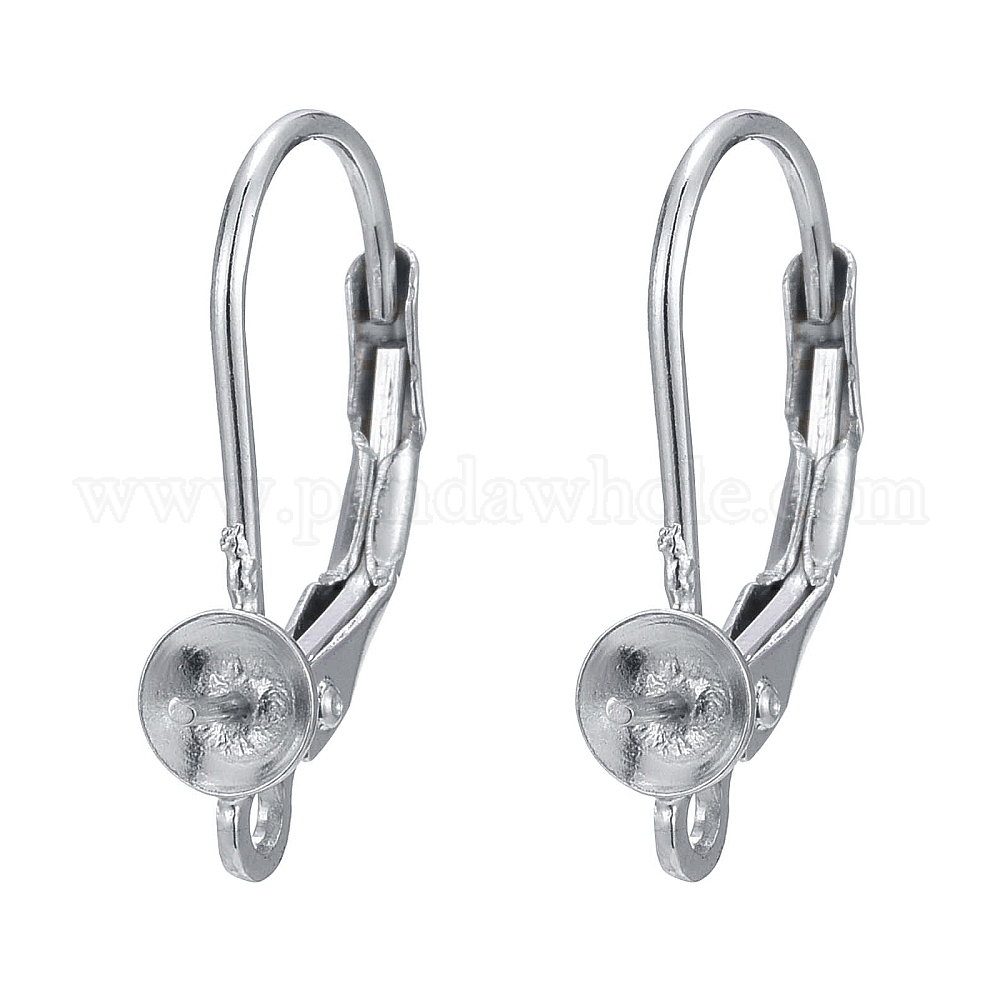 925 Sterling Silver DIY Eye Pin Peg Bail Pearl Cap Pendant Connectors