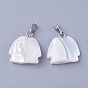 Shell Pendants, with Brass Findings, Human