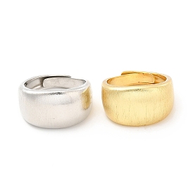 Rack Plating Brass Plain Band Adjustable Ring for Women, Cadmium Free & Lead Free