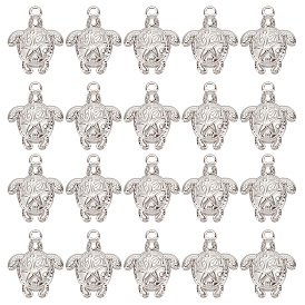 20 шт. ионное покрытие (ip) 201 подвески из нержавеющей стали, черепаха с подвесками морских звезд