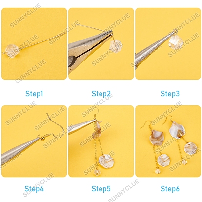 SUNNYCLUE DIY Imitation Jade Pendant Earring Making Kit, Including Acrylic Pendants, Glass Beads, Brass Cable Chains & Pin & Earring Hooks