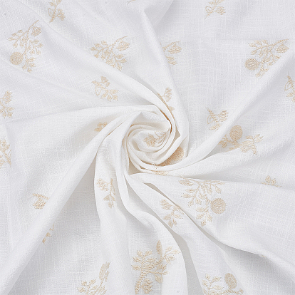 Хлопчатобумажная и льняная ткань с вышитыми цветами, аксессуары