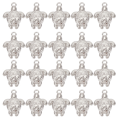 20 шт. ионное покрытие (ip) 201 подвески из нержавеющей стали, черепаха с подвесками морских звезд