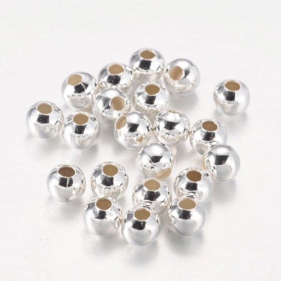Iron Round Beads, 6mm, Hole: 2~2.5mm