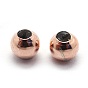 925 Sterling Silver Bead Spacers, with Rubber Inside, Round