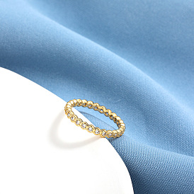 Vintage Gold Women's Ring with Unique Zircon Stone Design