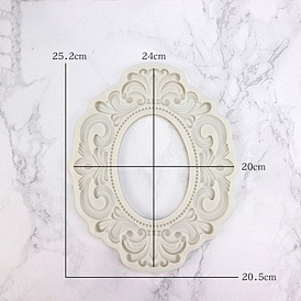 Oval Embossed Picture Frame Silicone Molds, for UV Resin, Epoxy Resin Craft Making