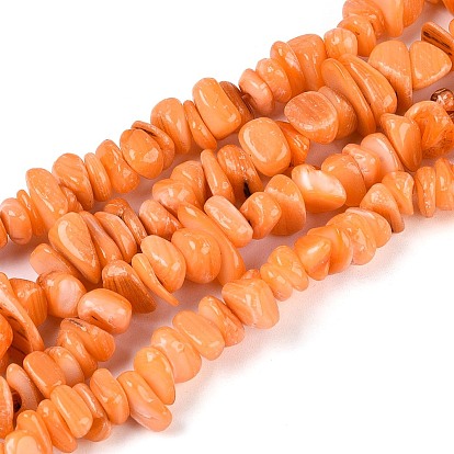 Окрашенные естественных пресноводных стеклянные бусы нити, самородки