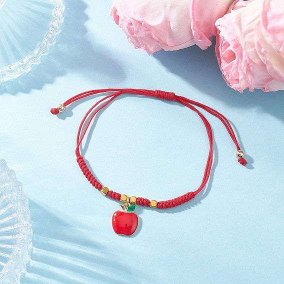 Сплав эмали шарм браслеты, Браслеты из нейлоновой нити плетеные для женщин