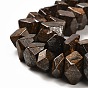 Natural Bronzite Beads Strands, Faceted, Nuggets