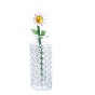 Creative glass vase decoration home living room dried flower arrangement ornaments square vertical pattern transparent vase