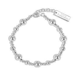 S925 серебряные круглые браслеты из бисера