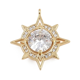 Латунные микро проложить кубического циркония подвески, звезда