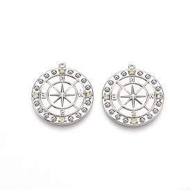 Латунные микро проложить кубического циркония подвески, без кадмия, без никеля и без свинца, компас