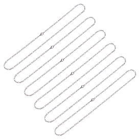 304 из нержавеющей стали Figaro цепи ожерелья, с застежкой омар коготь