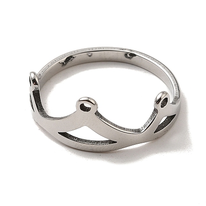 201 Stainless Steel Finger Ring, Mixed Shape