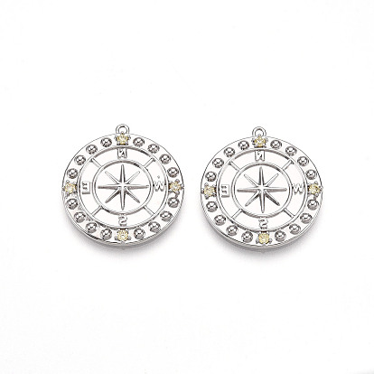 Латунные микро проложить кубического циркония подвески, без кадмия, без никеля и без свинца, компас