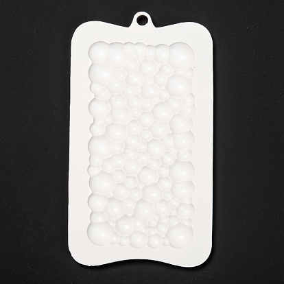 Chocolate Food Grade Silicone Molds, Rectangle with Bubble Shaped Pattern, Resin Casting Molds, Epoxy Resin Craft Making