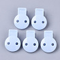 ABS Plastic Baby Pacifier Holder Clip, with Stainless Steel Clips, Flat Round