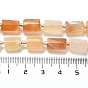 Natural Botswana Agate Beads Strands, with Seed Beads, Faceted, Column