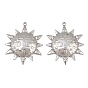 304 Stainless Steel Pendants, Sun Face Charms